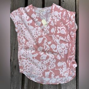 JODIFL pink floral blouse NEW WITH TAGS